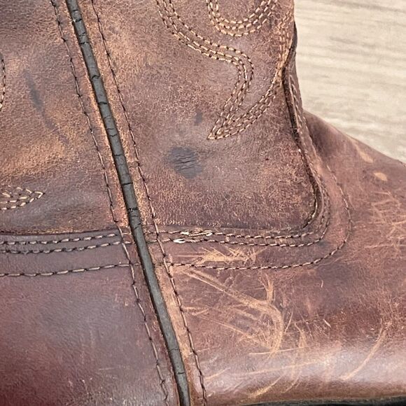 Smoky Mountain Boots Girls 2 Brown Leather Distressed Embroidered Western 3034C - Picture 8 of 16